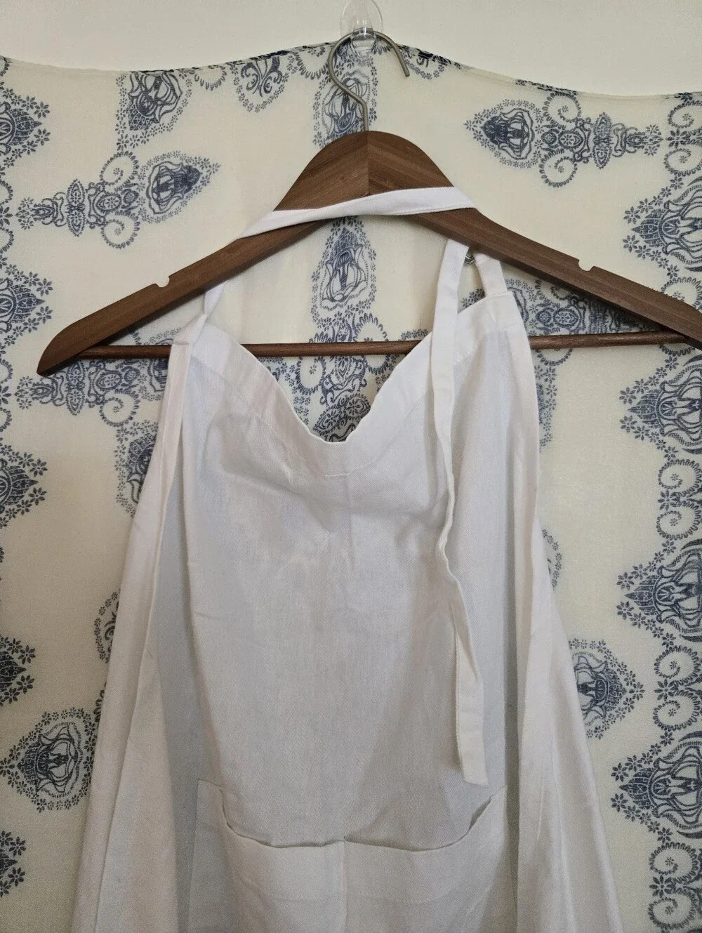 4/$15 White 3X Chef Apron Adjustable Pocket Kitchen Baking Cooking Workwear